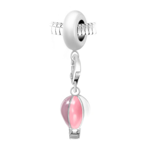 Charm perle montgolfière par SC Crystal Paris® BEA0044+CH0452-argent