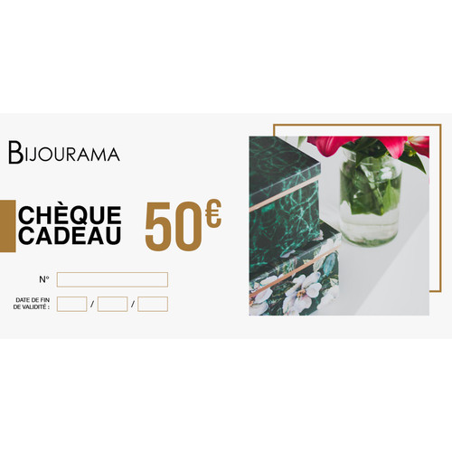 Bijourama.Com - Chèque Cadeau 50€ Bijourama - Chèques Cadeaux Bijourama