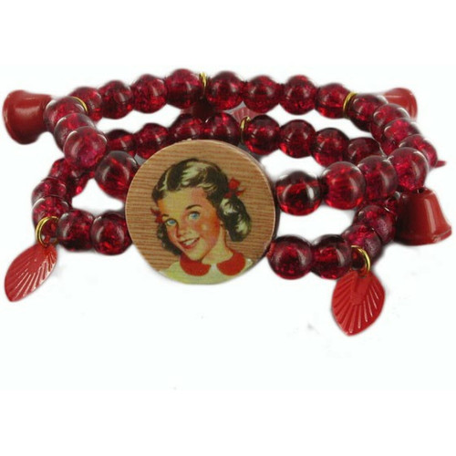 Bracelet N2 PIE202 rouge - Femme