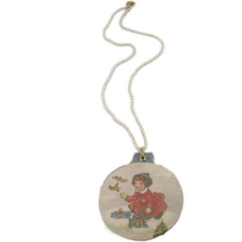 N2 - Collier Boule de Neige petite fille - Bijoux - Cadeau de Noël
