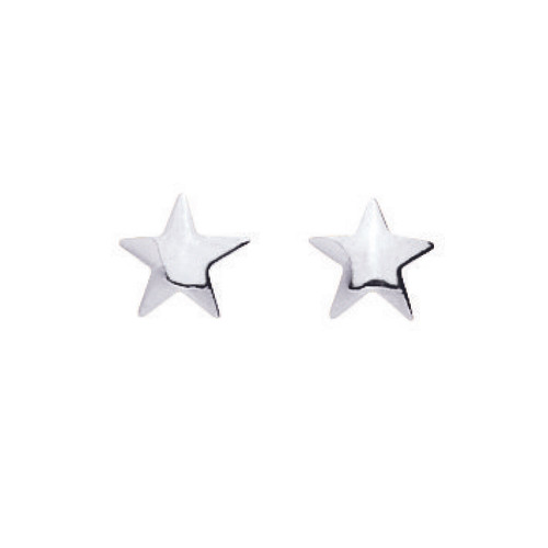 Stella - Boucles d'oreilles Etoiles Or 375/1000 blanc (9K) - Bijoux stella