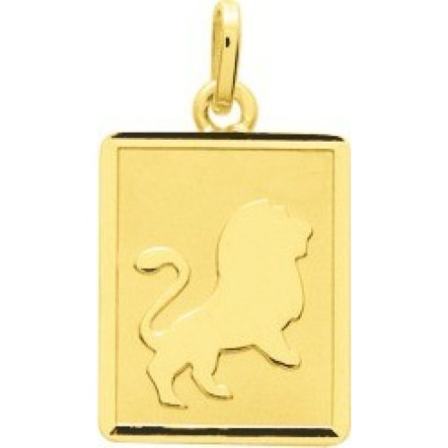 Stella - Médaille zodiaque lion or 750/1000 jaune  (18K) - Bijoux Homme