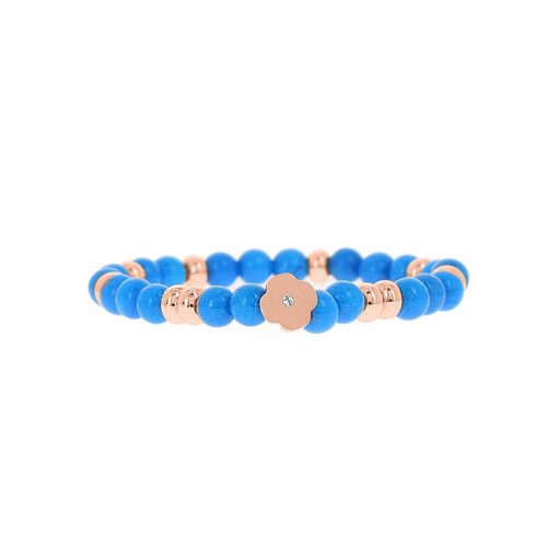 Bracelet Les Interchangeables A58817   - Perle Forme Fleur Bleu  Femme