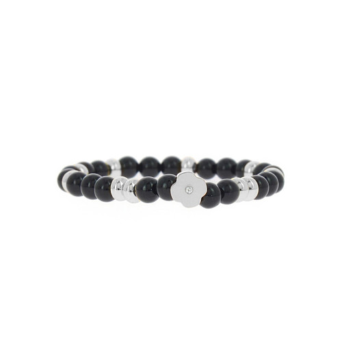 Bracelet Les Interchangeables A58821   - Perle Forme Fleur Noir Femme