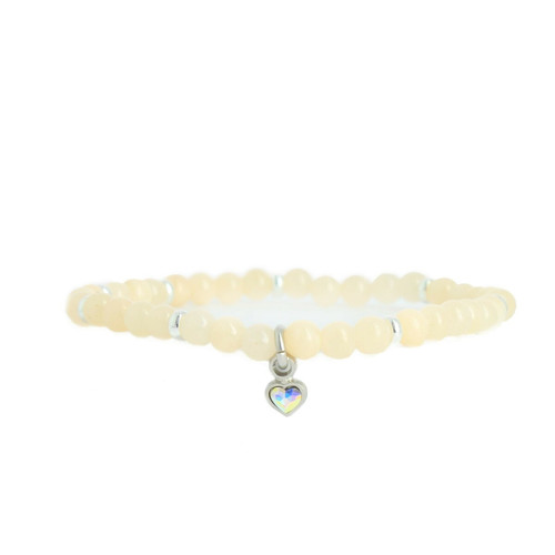 Bracelet Les Interchangeables A59941   - Perle Coeur Blanc  Femme