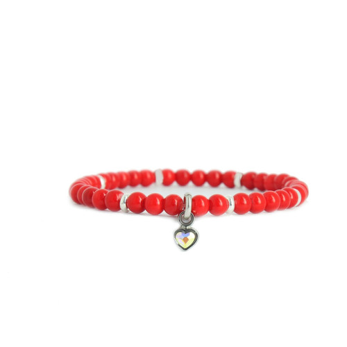 Bracelet Les Interchangeables A59942   - Perle Coeur Rouge Femme