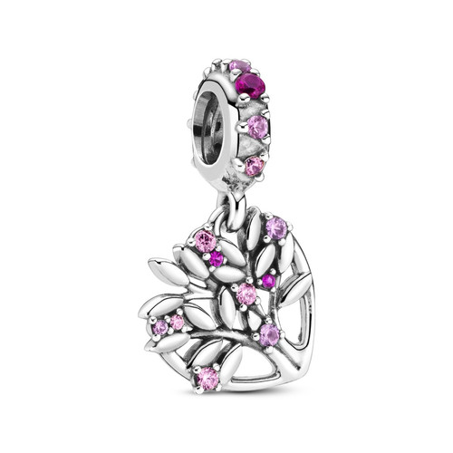Pandora - Charm Pendant Arbre de vie Cœur rose Pandora People - Bijoux Argent