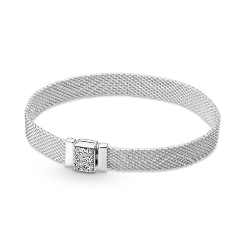 Pandora - Bracelet Milanais Fermoir Scintillant Pandora Reflexions - Bracelet Argenté pour Femme