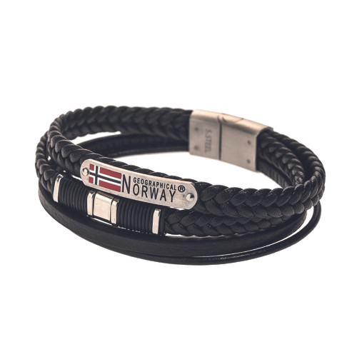 Geographical Norway Bijoux - Bracelet Geographical Norway 315135 - Bracelet Cuir Homme