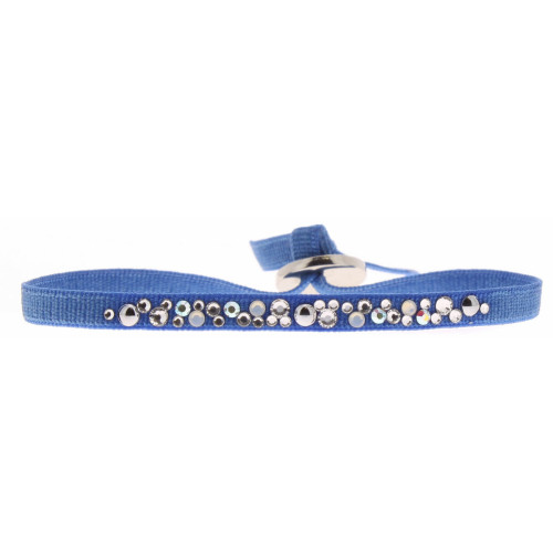 Bracelet Les Interchangeables A39695 - Bracelet Tissu Acier Bleu Femme