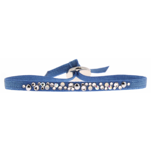 Bracelet Les Interchangeables A41179 - Bracelet Tissu Acier Bleu Femme