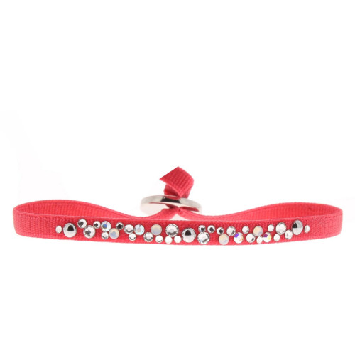 Bracelet Les Interchangeables A41182 - Bracelet Tissu Acier Rouge Femme