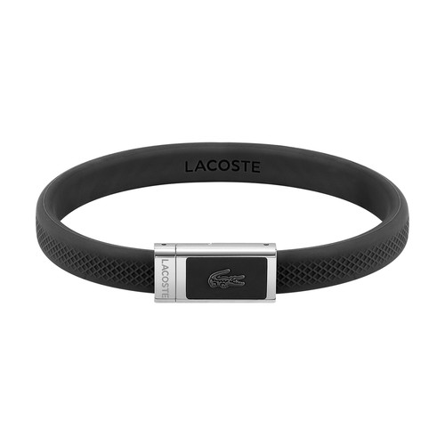 Lacoste - Bracelet Lacoste 2040114 - Bracelet Cuir Noir