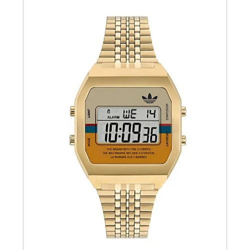 Adidas Watches - Montre Mixte Adidas Watches Street AOST23555 - Bracelet Acier Doré - Montre Homme Rectangulaire