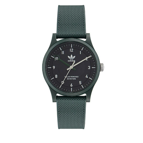 Adidas Watches - Montre Mixte Adidas Watches Street AOST22557 - Bracelet Résine Vert - Montre Solaire Homme