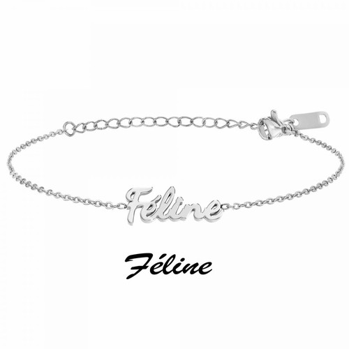 Athème - Bracelet Athème B2694-ARGENT-FELINE - Bracelet Acier Femme