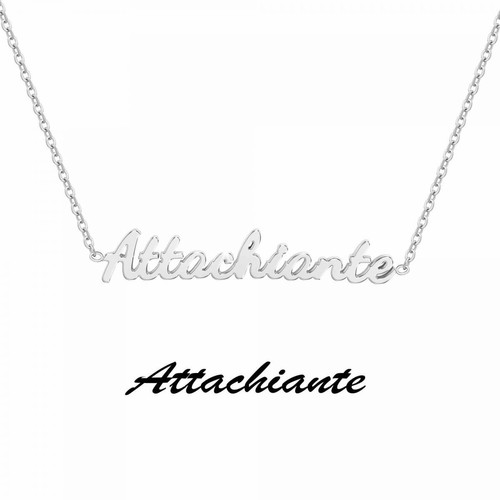 Athème - Collier et pendentif Athème B2689-ARGENT-ATTACHIANTE - Collier Acier Femme avec Pendentif