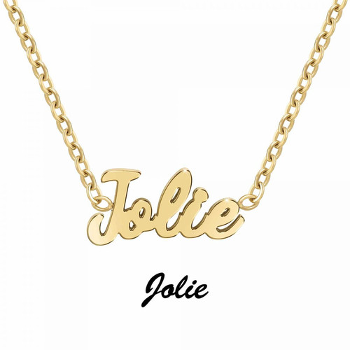 Athème - Collier et pendentif Athème B2689-DORE-JOLIE - Collier Acier Femme avec Pendentif