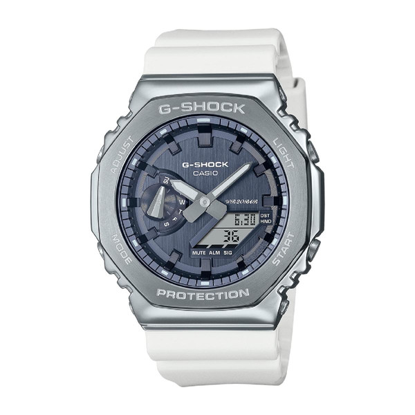 Montre Homme Casio G-Shock GM-2100WS-7AER - Bracelet Silicone Blanc