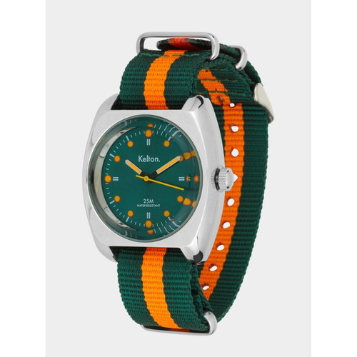 Montre Mixte Kelton RC2 RC2NATOVERTROUGE-9122442-169-169 - Bracelet Nato vert orange