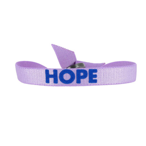 Bracelet Femme Les Interchangeables  - Bracelet Message Hope Mauve et Bleu
