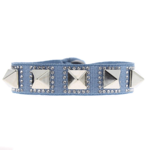 Bracelet Femme Les Interchangeables  - Bracelet Pyramide 8 Bleu Clair