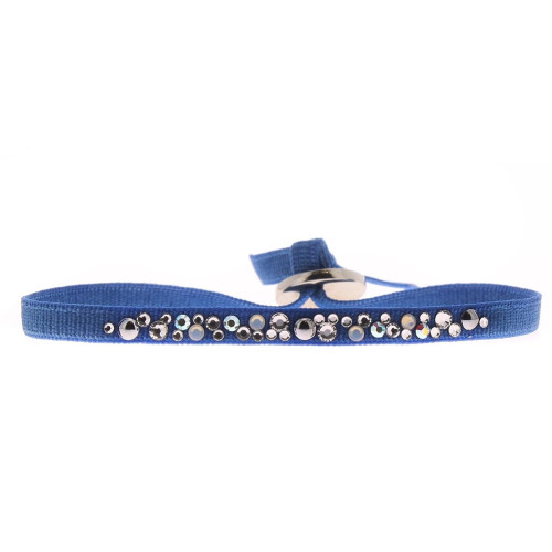 Bracelet Les Interchangeables A41171 - Bracelet Tissu Acier Bleu Femme