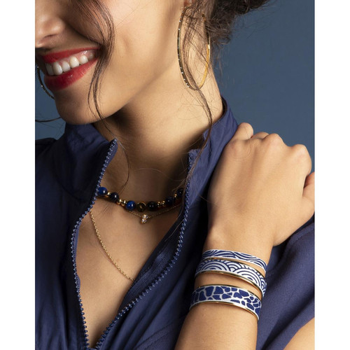Bracelet Composé Femme Les Interchangeables Bleu Jeans Vernis A92527