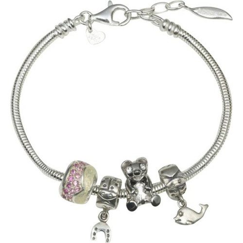 Bracelet composé Amore & Baci avec 4 éléments roses AM61139