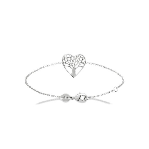 Maison de la Bijouterie - Bracelet femme argent rhodié - WYZ454ZV - Bracelet Coeur Argent