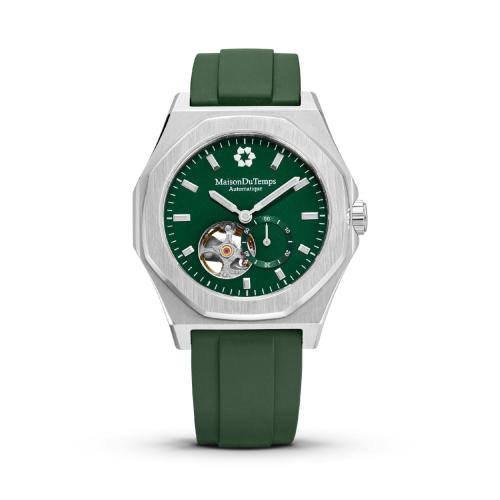 Maison Du Temps - Montre Maison Du Temps - MTDelta Vert caoutchouc vert - Montre Chronographe mouvement Automatique