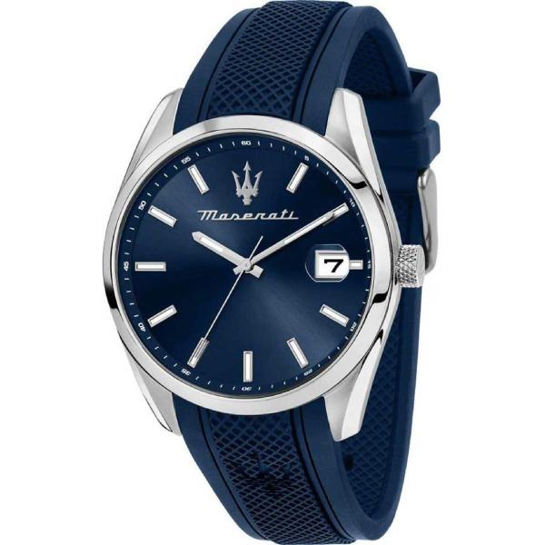 Montre Homme Maserati Attrazione - R8851151005 Bracelet Silicone Bleu
