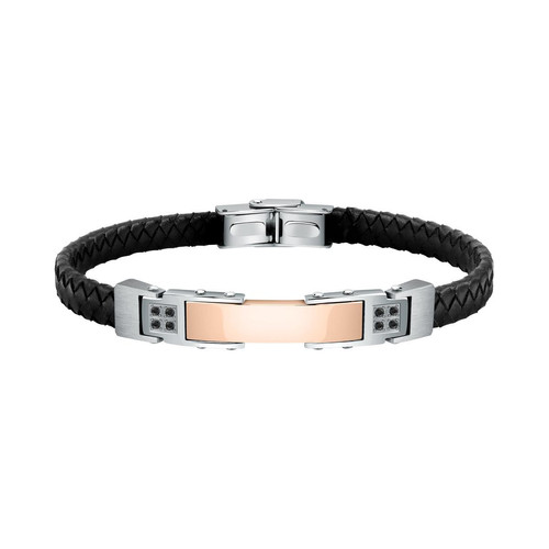 Bracelet Homme Morellato Bijoux SQH30 - Cuir Noir