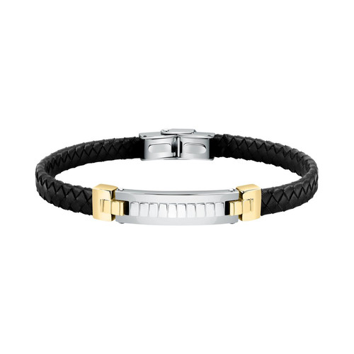 Bracelet Homme Morellato Bijoux SQH32 - Cuir Noir