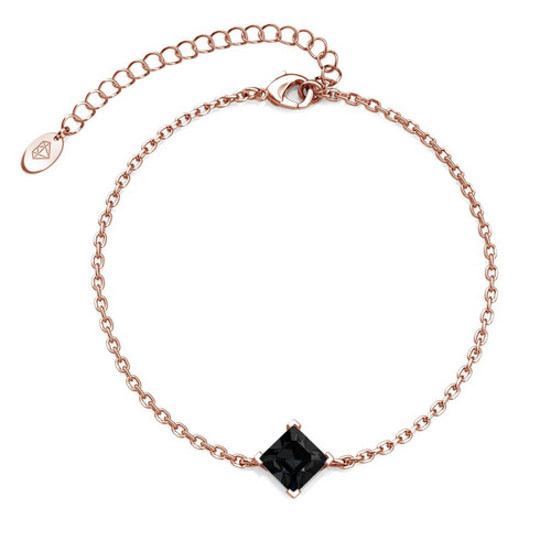 Bracelet Femme MYC-Paris Square - DB0085-RG-BK Laiton Doré rose Noir