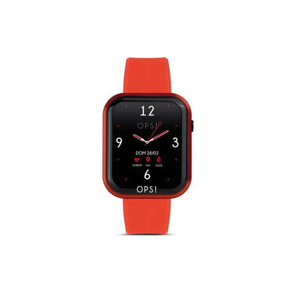 Montre connectée Femme OPS! SMART WATCH Call - OPSSW-14 - Bracelet Silicone Rouge