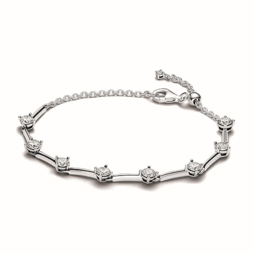 Pandora - Bracelet à Barres Scintillant - Bracelet Argenté