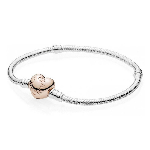 Pandora - Bracelet Cœur & Maille Serpent Moments - Bracelet Coeur