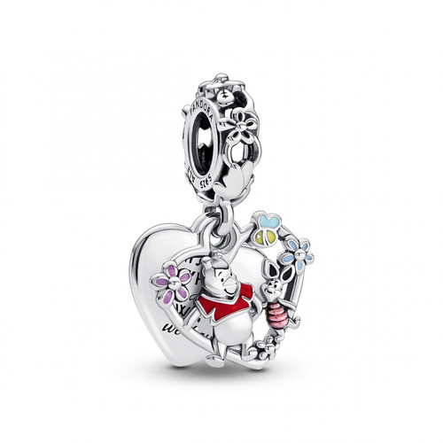 Pandora - Charm Pendant Double Disney Winnie l’Ourson et Porcinet - Bijoux Pandora