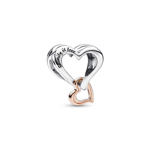 Pandora - Charm Cœur de l’Infini Ajouré Bimatière - Bijoux Coeur