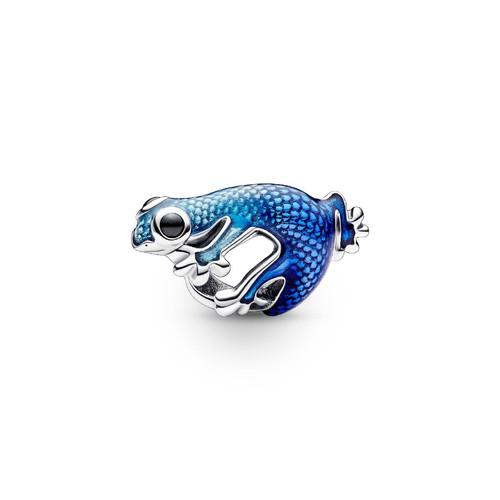 Pandora - Charm Gecko Bleu Métallique - Bijoux en Or