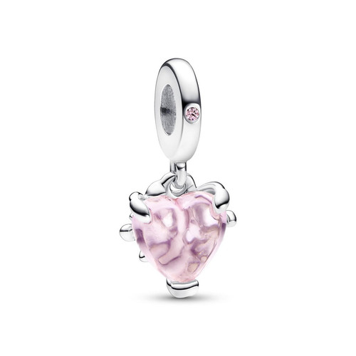 Pandora - Charm Pendant Cœur et Arbre de Vie Rose - Bijoux Roses