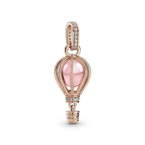 Pandora - Charm Pendant Montgolfière Rose Pandora Places - Bijoux Femme