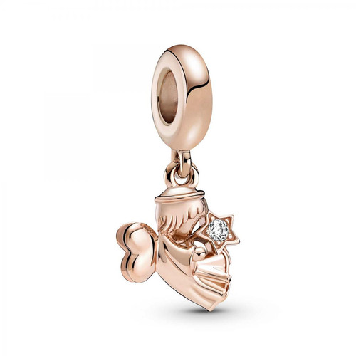 Pandora - Charm Pendant Ange à Ailes en forme de Cœur Pandora Moments - Bijoux Coeur