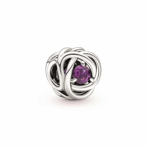 Pandora - Charm Pandora moments Rose  Ajourée & cristaux violet - Bijoux Femme