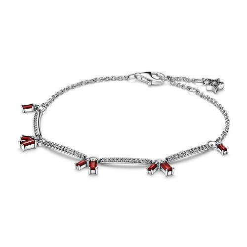 Pandora - Bracelet Barres Pavées et Pétards - Bijoux Rouges