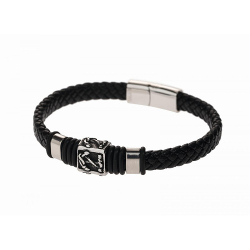 Redskins - Bracelet Homme 285507 - Bracelet Cuir Noir
