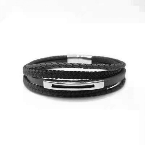 Redskins - Bracelet Homme 285600 - Bracelet Cuir Noir