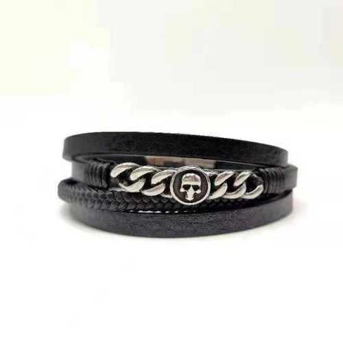Redskins - Bracelet Homme 285607 - Bracelet Cuir Noir