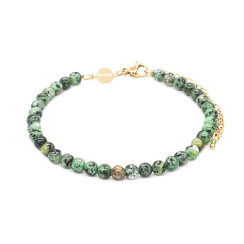 Sloya - Bracelet Femme Sloya  Serena en pierres Turquoise Africain - Bracelet Vert